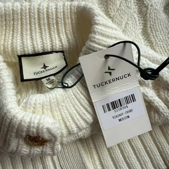 Tuckernuck Sandstone Cotton Colette Cardigan Size Medium - Picture 9 of 12